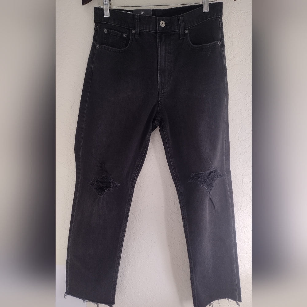 GAP Cheeky Highrise Straight Black Jeans - Picture 5 of 9